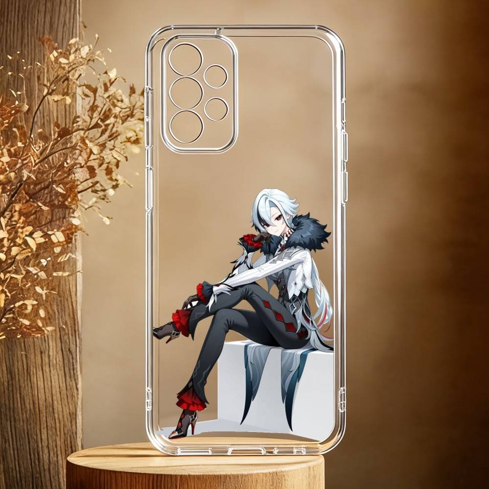 Etui na telefon Arlecchino Genshin Impact do Samsung Galaxy A71, A70, A52, A51, A40, A30 Przezroczyste etui