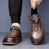 High Quality Men's Leather Shoes Fashion Platform Leisure Board Shoe Thick Sole Formal Black Men Luxury Designer Platform Casual