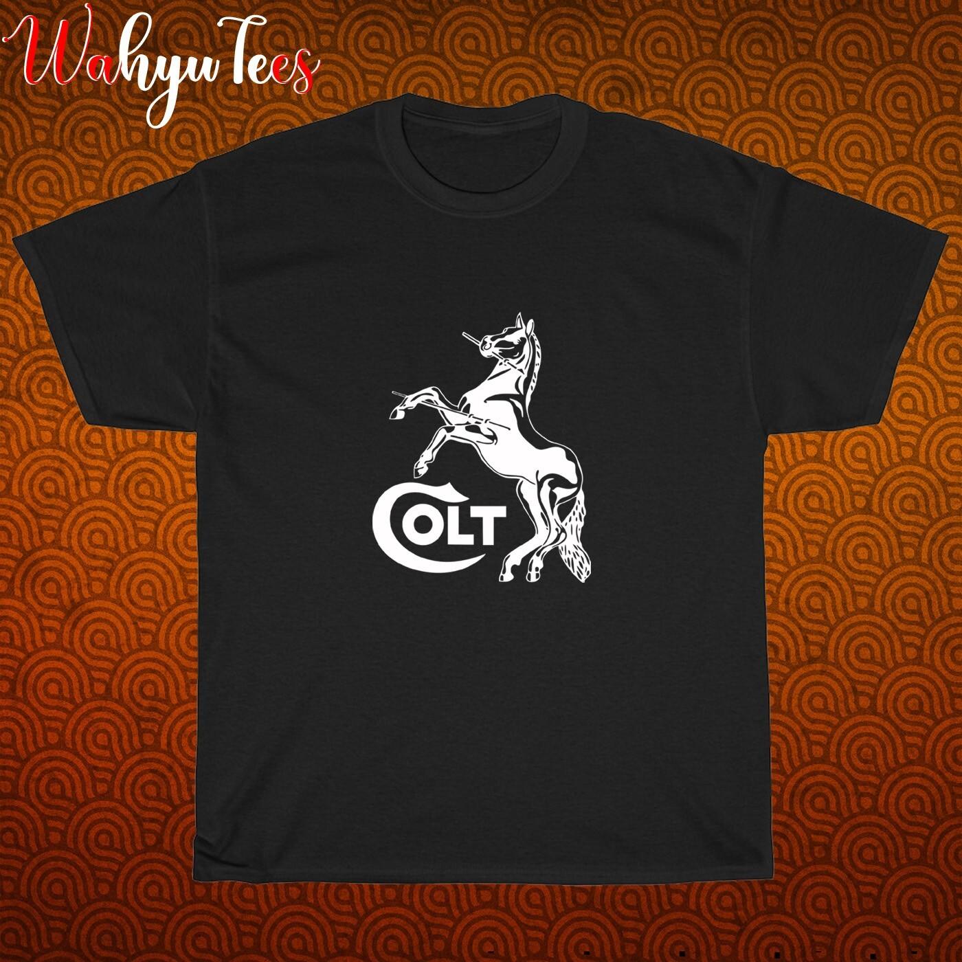 Новая футболка унисекс Colt Firearms с логотипом Gun Horse Черный/Серый/Темно-синий/Белый Размеры S-5XL L