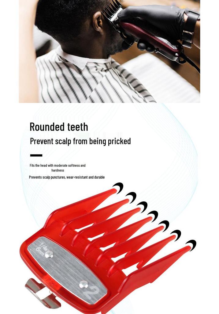 Colored Plastic Hair Clipper Comb Set - Trimmer Accessories for Salon Styling