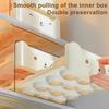 Egg Storage Box for Refrigerator Stackable Egg Container Holds 36 Eggs Kitchen Egg Organizer with Two Drawers for Fridge Counter