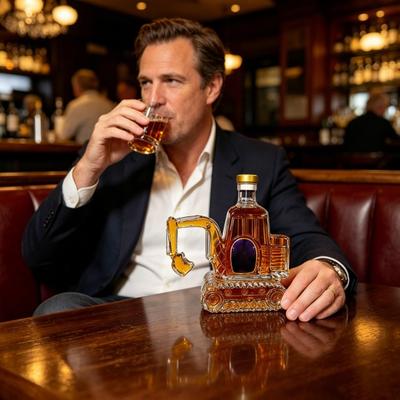 Graafmachine Vorm Glas Whiskey Likeur Fles met Karaffe 3D Voertuig Stop 350ml Zwaar