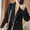 Petite Hepburn Style Mid-Length Double-Sided Wool Coat - Trendy Autumn Jacket
