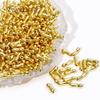 18K Gold Plated Metal Tube Spacer Beads,Silver Plated Separators For Beads,Jewelry Making DIY Accessories Bulk Beads Wholesale