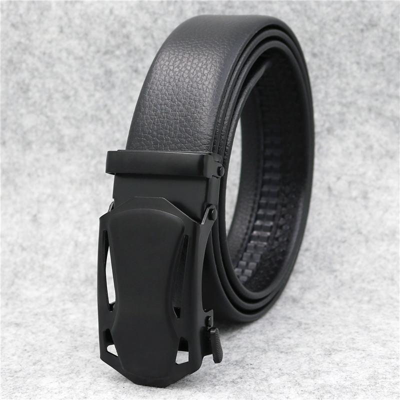 Hi Men's Leather Belt Luxury Designer Belts Men High Quality Male Metal Buckle Belt