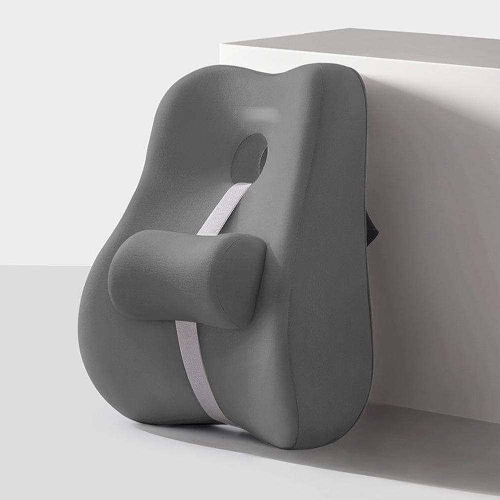 Ergonomic Back Support Cushion Adjustable Sliders Back Support Ergonomic Memory Foam Lumbar for Office for Long for Comfort
