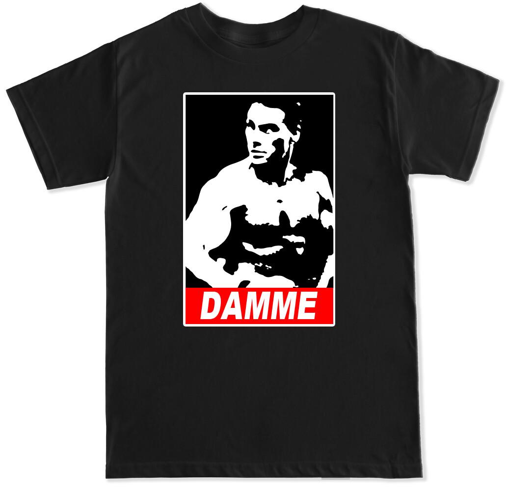 DAMME BEY JCVD ВАН РЕТРО СМЕШНОЙ КРОВАВЫЙ СПОРТ ТРЕНИРОВКА ЗАЛ ФИТНЕС ФИЛЬМ МУЖСКАЯ ФУТБОЛКА Унисекс Футболка XXXXL