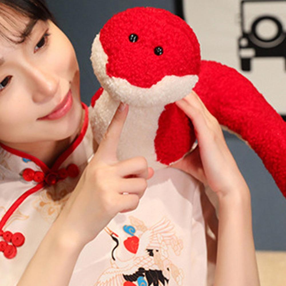 PP Cotton Snake Year Plush Toy Simulation Snake Doll Plushies Snake Year Mascot Toy Home Decor