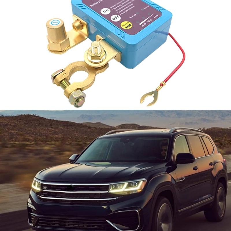 Remote Battery Disconnect Switch 12V 240A Kill Switch Leakage Protections Battery Remote Control Switch with LED Light