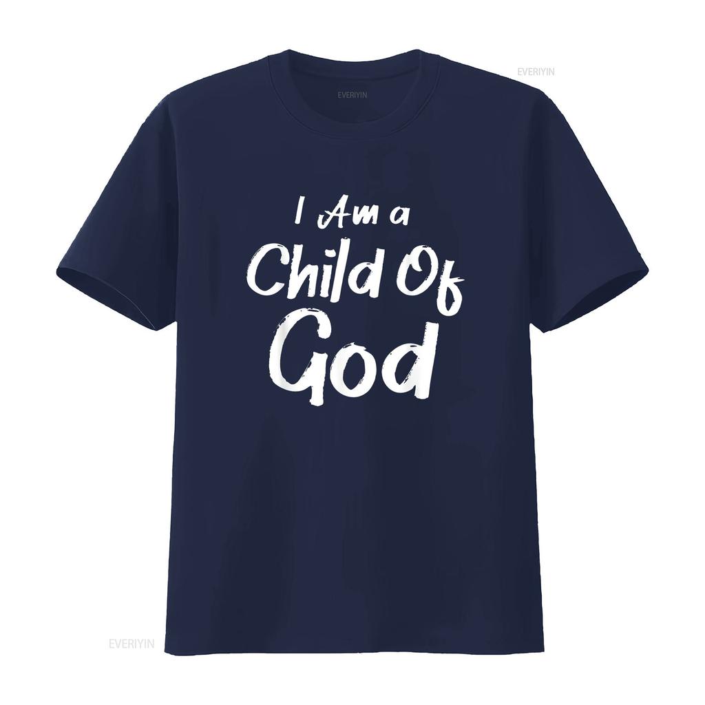 Christian I Am A Child Of God Withstand T Shirt vintage Washed homme Stretched Top For Everyday Wear Slightly Comfortable