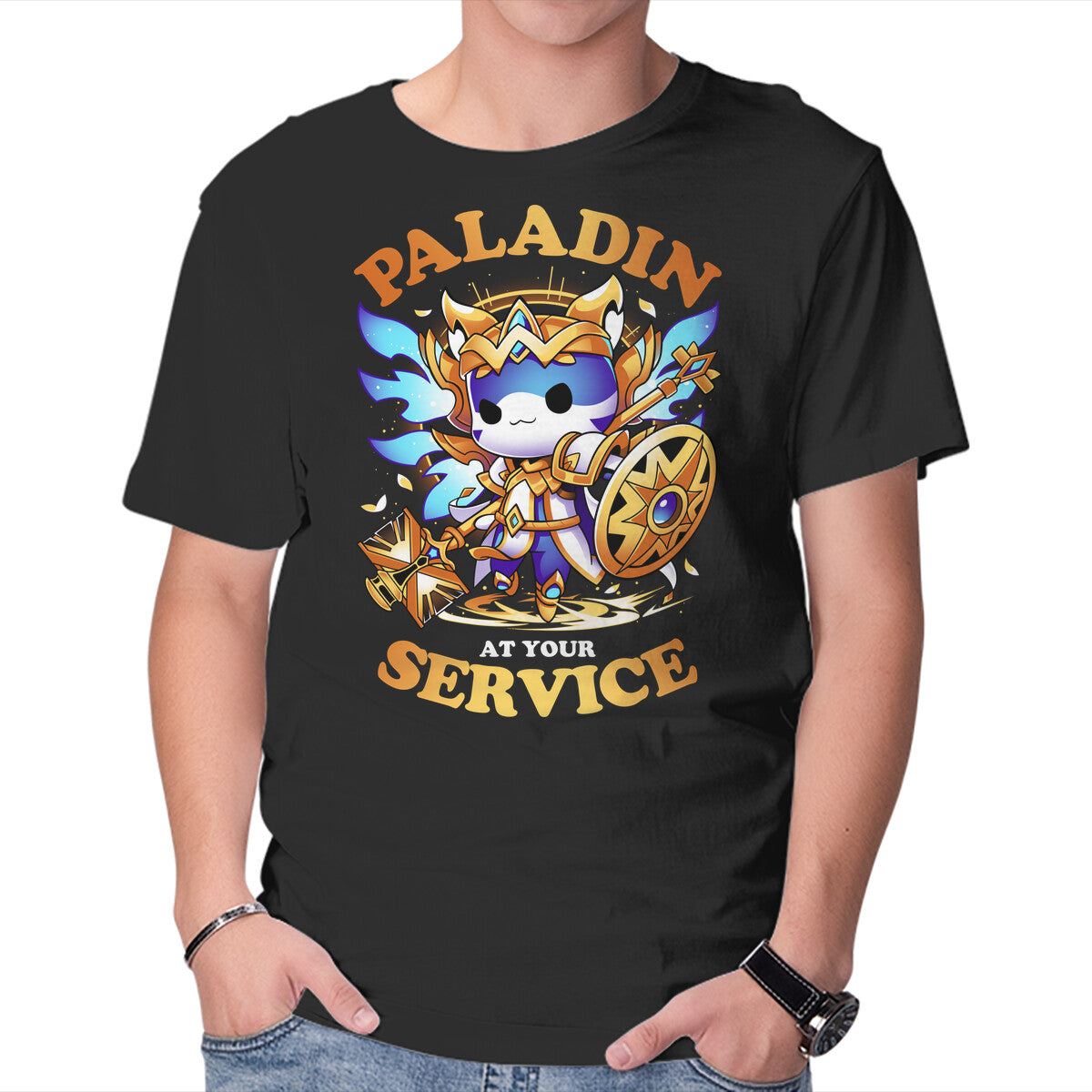 Unisex Crew Neck T-Shirt Paladin s Call Graphic Short Sleeve Casual Tee XL