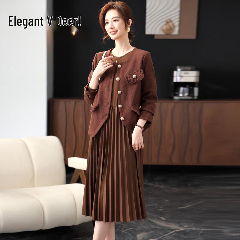 

Женский элегантный весенний комплект из двух предметов в стиле «маленький аромат» от Ya Lu 5XL