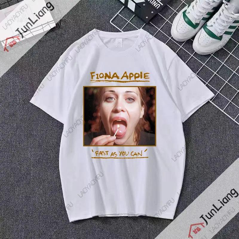 Fiona Apple Fetch The Bolt cutter Album Druckmuster T-Shirt Hiphop Streetwear Sommer Harajuku Shirt Top