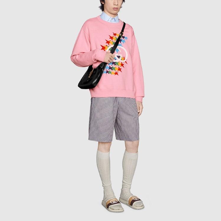 Gucci Fw21 Rainbow Stars Crewneck Sweatshirt 'Pink' Men's 626990-XJDNK-5904