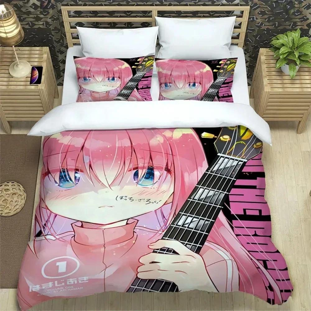 3D Print Anime Bochi the Rock Kesoku Bplus Beding Set Bedrom Soft Modern Bedspreads Comefortable Soft durable Quality Duvet Cover Quilt Pilowcase