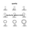Stainless Steel Flat Washers M2-12, 700pcs/box Round Metal Combination Washers for Cross-Border Sales