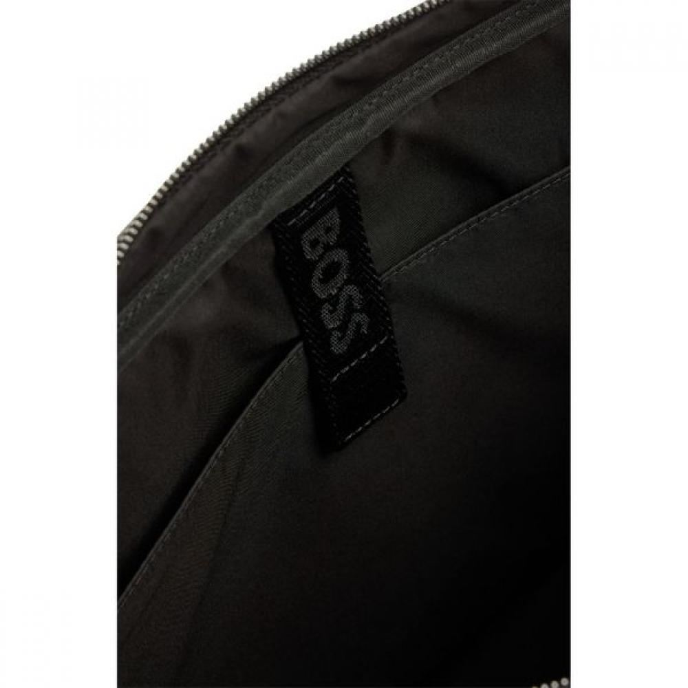 Boss Monogram Panel Document Case Black Su25