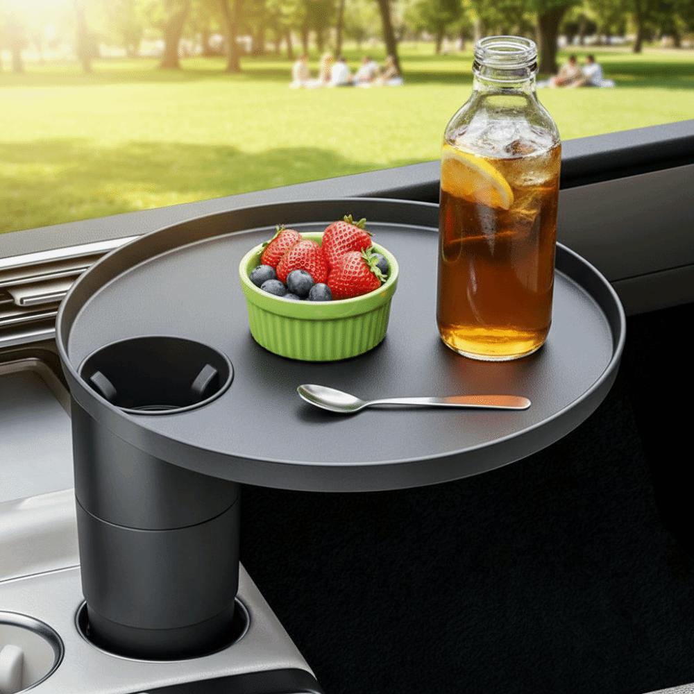 Multifunctional Car Dining Table Vehicle Cup Holder Side Table  Travel Food Tray for Car