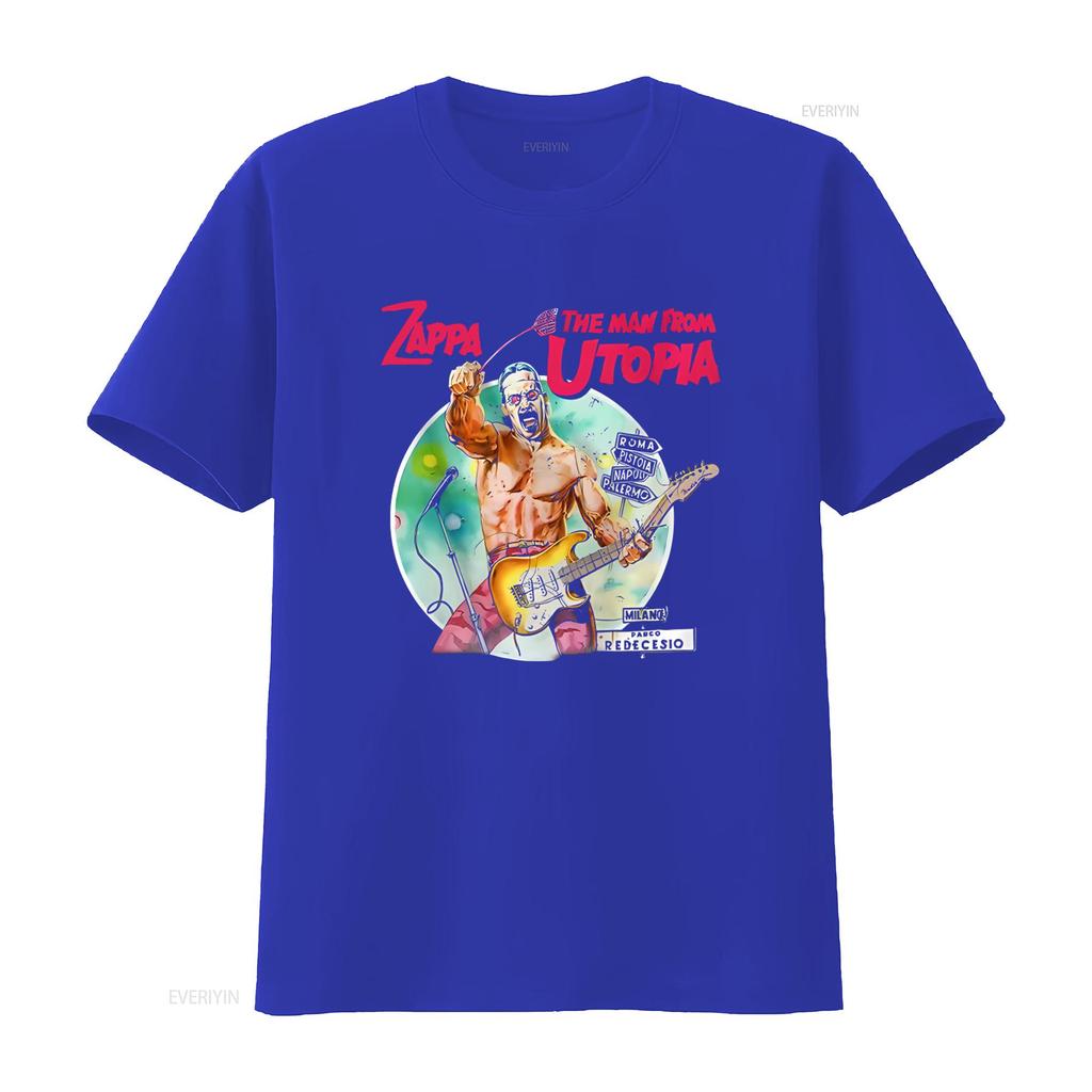 The Man from Utopia Frank Zappa Retro Rock Guitar T Shirt Vintage Design with City Names Perfect for Music Lovers vintage