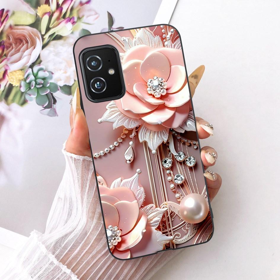 For Asus Zenfone 8 ZS590KS Phone Case Popular Butterfly Soft Black Silicone Cover for Asus Zenfone 8z Case Zenfone8 I006D Bumper
