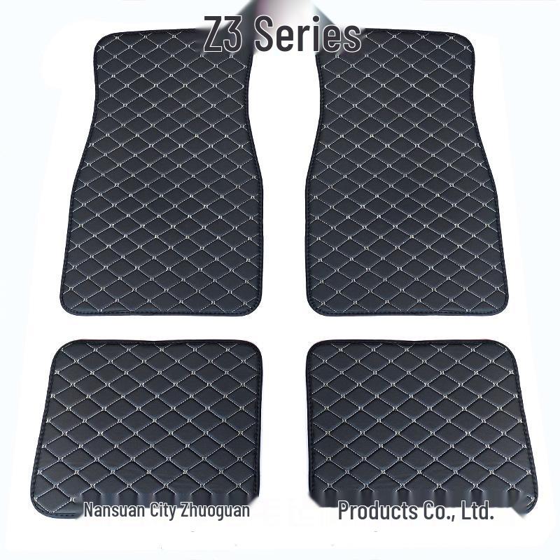 PVC Leather Quilted Car Floor Mats for Right-Hand Drive Vehicles
