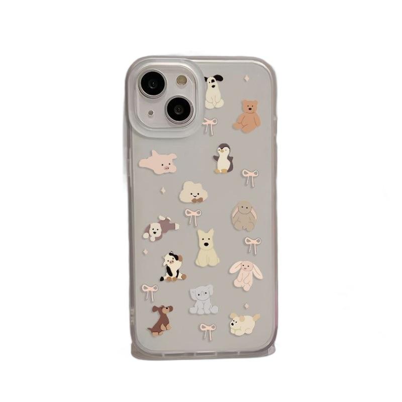 Small animal collection is suitable for Apple 11 Pro mobile phone case iPhone11 transparent, soft 11 Pro Max matte 11 niche