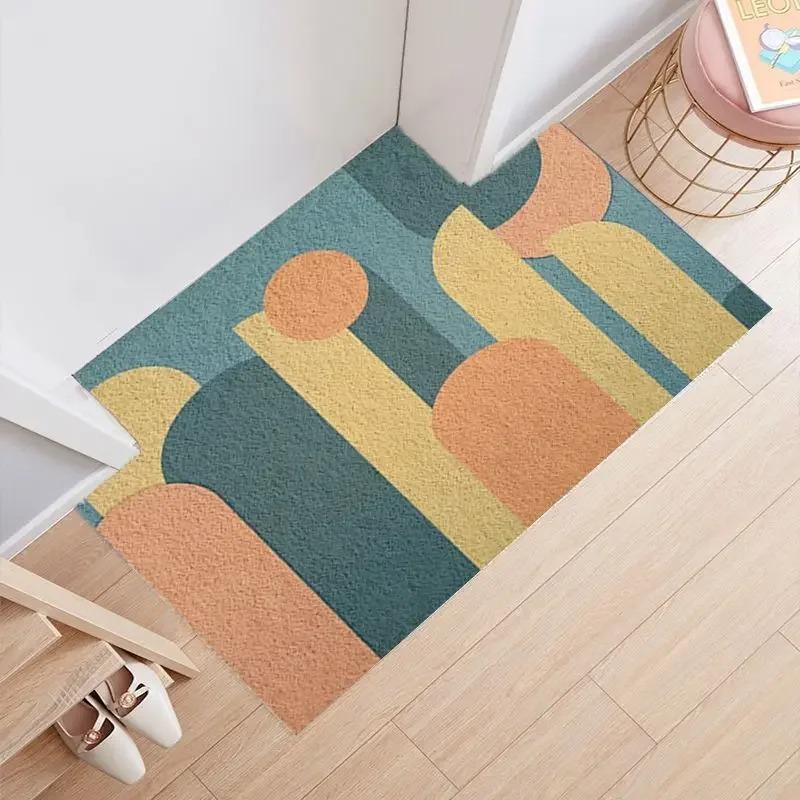 Minimalist Doormat Modern Style Entry Door Household Cuttable Foot Pad, Dirt-resistant and Easy To Clean Floor Mat