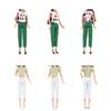 E-TING Lot 10 Items  5 Sets Doll Clothes Casual Wear Outfit Tops+Pants 5 Pairs Shoes Accessories for 11.5 Inch Girl Doll (Style B)