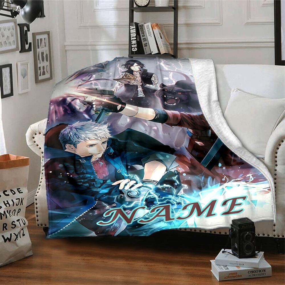 Custom 1pc Devil May Cry Artwork Blanket, Soft And Comfortable Blanket, Casual Warm, Camping Travel Blanket, Birthday Gift Q91232
