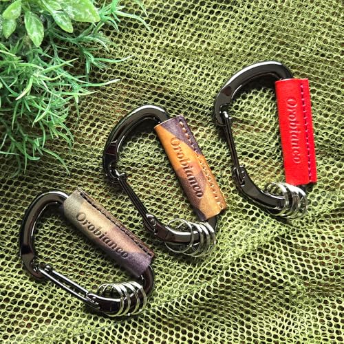Orobianco Carabiner Key Ring, Black X Red, ORKY-004, Authentic Orobianco Keychain