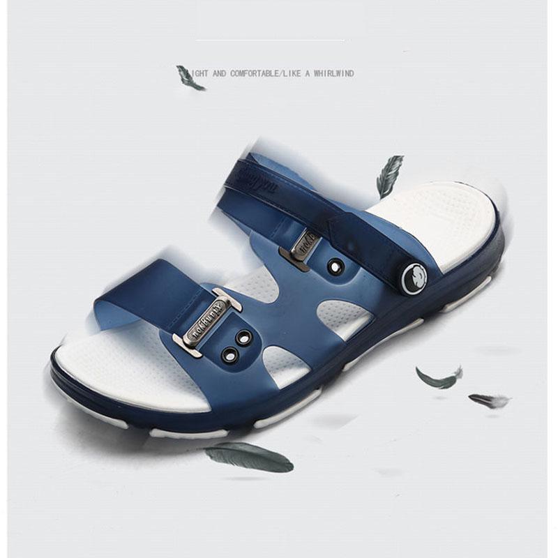 Herren-Hausschuhe, rutschfeste Sandalen, offene Zehen-Hausschuhe, Badezimmer-Strandschuhe