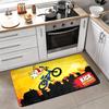 Kick Buttowski Flannel Kitchen Floor Mat Absorbent Non-Slip Soft Standing Mat Washable Comfortable Kitchen Rug for Home Sink Laundry