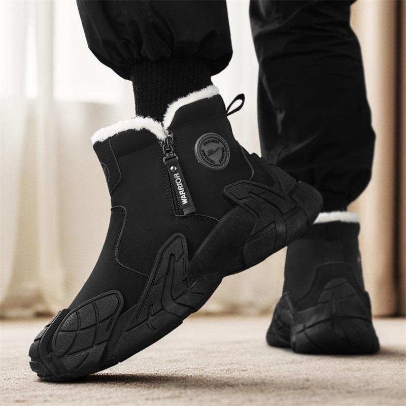 Warrior Classic Retro Fashion Trend Comfortable Versatile Short Martin Boots Men boots Black WXY-N050N02M