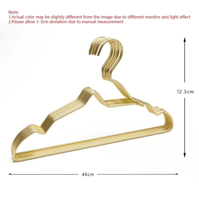Gold Aluminum Alloy Hanger Clothes,Small Neckline Racks for Storage Skirts Coats,Save Space Metal Closet Organizer,10/20Pcs