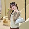 Simple and large-capacity Boston underarm bag female tide axillary shoulder bag niche design baguette bag mlb bag