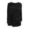 Women's Fashion Casual Long Sleeve Pocketed Round Neck Casual Warm Long Sleeve T-Shirt