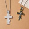 Movie John Wick Jesus Cross Necklace Crucifix Eastern Orthodox Prayer Big Pendant For Men Women Jewelry Accessories Gifts