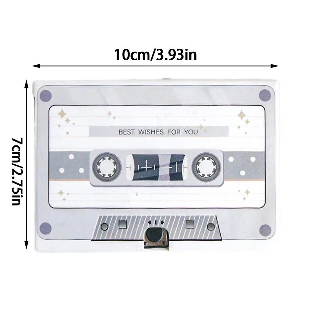 Stylish Message Recording Cassette Elegant Sound Greeting Card  Party Gift