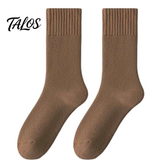 Insulated Boot Socks for Winter Thickened Plush Men, Thermal Fleece Lined Crew Socks, Soft Warm Outdoor Sports Hosiery Mid-calf Elastic Cozy