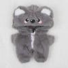 Cotton Doll Clothes 20cm Dinosaur Pajamas Flannel Hooded Onesie Winter Outfit Cute Plush Kigurumi for Dress Up