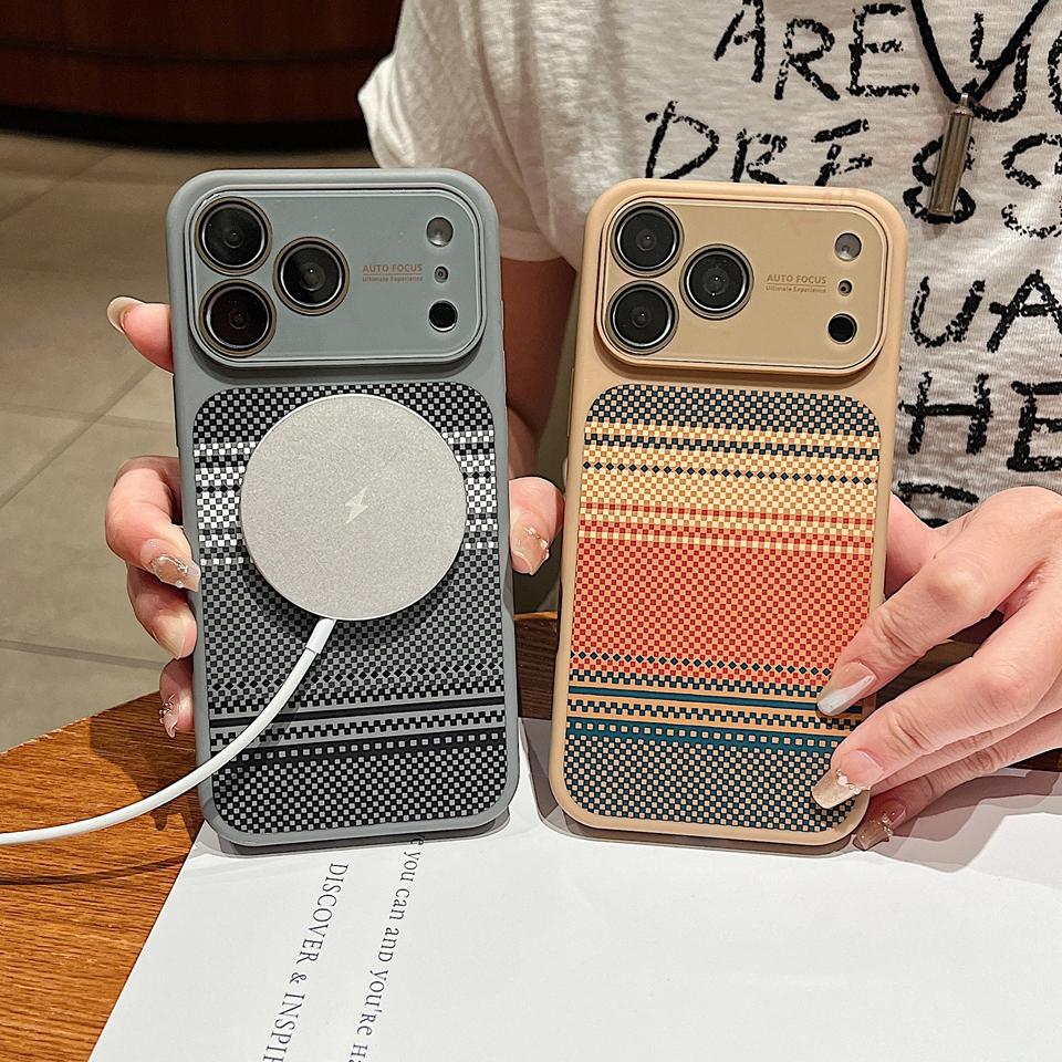 Official Magnetic Phone Case For For Iphone 17 12 13 14 1 16 17 Pro Max 14 1 Plus  Big Windows Shockproof Protector Cover