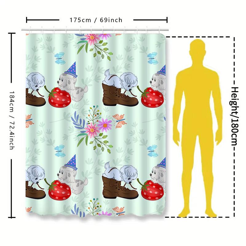 Whimsical Party Gnomes Shower Curtain Perfect for Your Bathroom Decor!