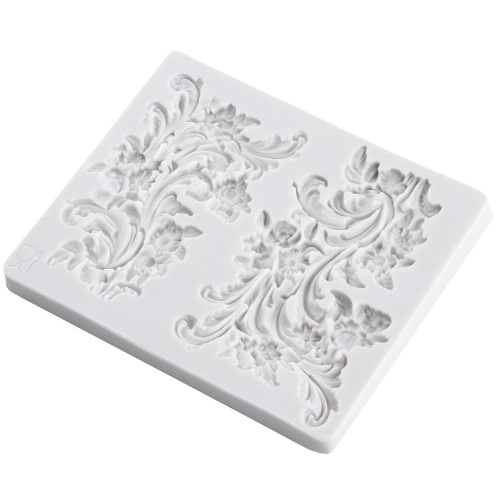 Baroque Silicone Mold Curlicues Scroll Lace Fondant Molds Cake Decorating Tools Theme Cake Dessert Decorated Chocolate Candy Mold