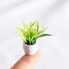 Mini Plant Model 1/12 Scale Doll Houses Plants Realistic Micro Plastic Pots for Doll Houses Garden Accessories Fairy Garden Patio Decor Miniature