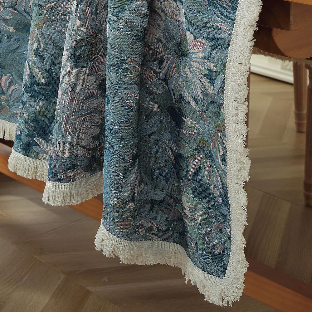 Tovaglia Stile Pittura a Olio Retrò Tovaglia da Tavolo da Cucina Copritavolo Rettangolare in Cotone Lino Jacquard Tovaglie Rettangolari Copritavolo da Tavola da Pranzo