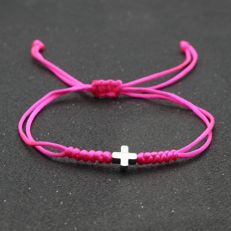 Unisex Handgefertigtes Rotes Seil Kreuz Armband - Europäischer & Amerikanischer Stil