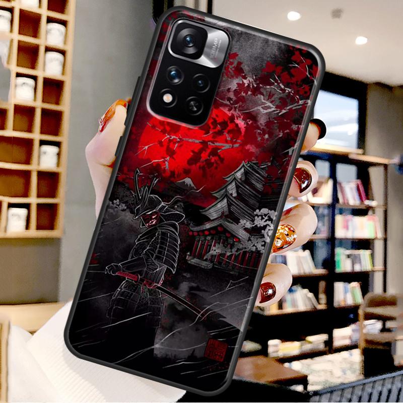Japan Samurai Ninja Case For Xiaomi Redmi Note 12 11 10 9 8 Pro Note 12S 11S 10S 9S Cover For Redmi 9 10 12 C