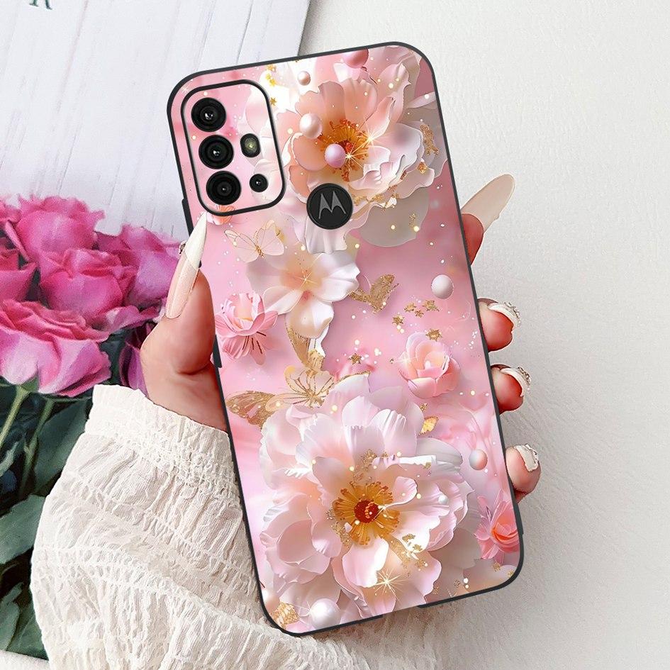 Case For Motorola Moto G30 G20 G10 Phone Cover New Fashion Flower Soft Silicone Matte Bumper on Moto G20 XT2128-1 G 10 G 30 Capa