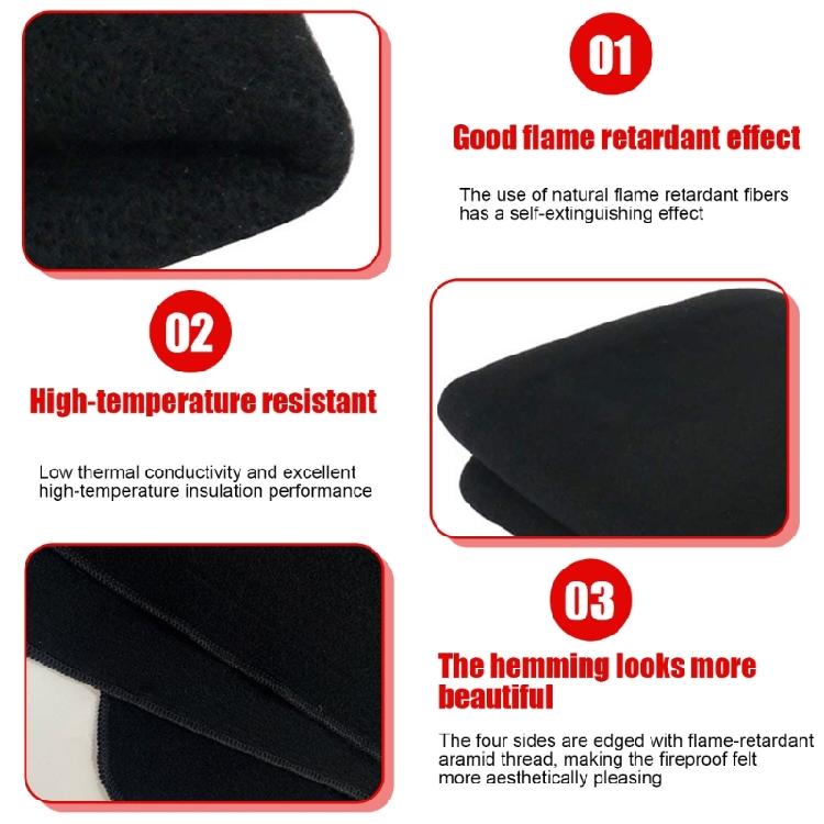 Industrial Strength Fireproof Welding Blanket 100cmx100cm Heat Resistant Carbon Felt Multiple Scenario Protective Layer
