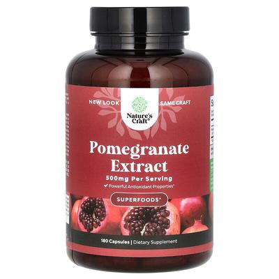 Granatapfelextrakt, 500 mg, 180 Kapseln
